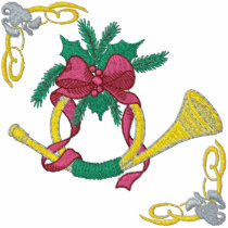 Christmas Horn embroidered shirts by ZazzleEmbroidery Christmas Horn embroidered shirts