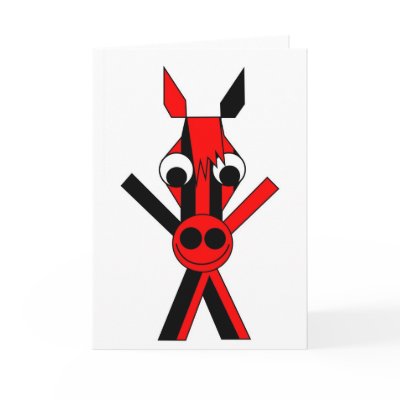 Christmas Horse Greeting Card by lonvig