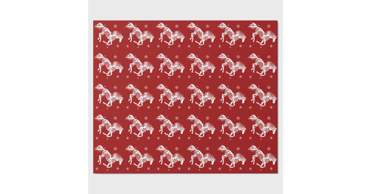 Christmas Horse Lover Wrapping Paper Zazzle