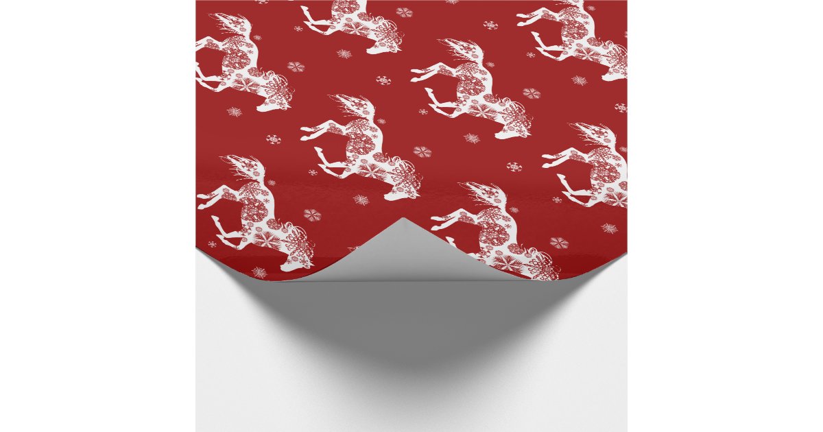 Christmas Horse Lover Wrapping Paper Zazzle