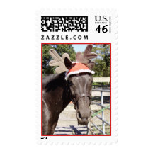 Christmas Horse with Antlers Stamps