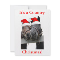 Christmas Horses Custom Invitations