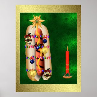 Christmas Hotdog print