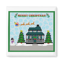 CHRISTMAS HOUSE magnets by KABSANNIE CHRISTMAS HOUSE magnets