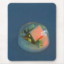 Christmas House snow globe 2 Mousepad by MDKgraphics Christmas House snow globe 2 Mousepad
