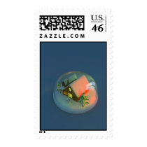 Christmas House snow globe Postage postage