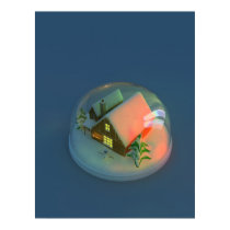 Christmas House snow globe Poster posters by MDKgraphics Christmas House snow globe Poster posters