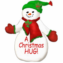 Christmas Hug Snowman Ornament Cut Outs