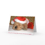 Christmas Humor, Golden Retriever Puppy Card