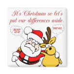 Christmas Humor: Stop Fighting & Reconcile Funny Fridge Magnets
