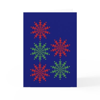 Christmas Ice Crystals Greeting Card by lonvig