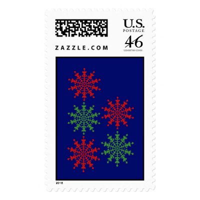 Christmas Ice Crystals Postage by lonvig