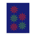 Christmas Ice Crystals postcards