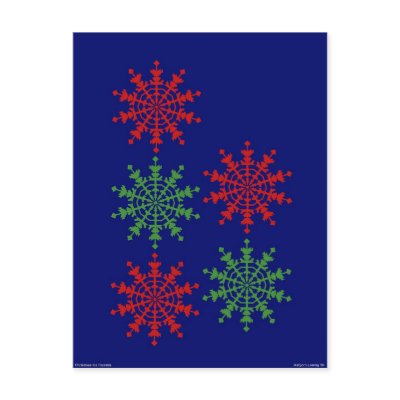 Christmas Ice Crystals Postcard by lonvig