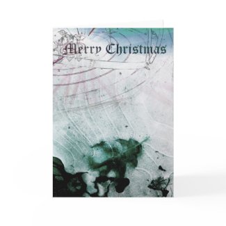 Christmas Ice Leaf card