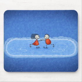 Christmas Ice Skating Mousepad Christmas Ice Skating Mousepad