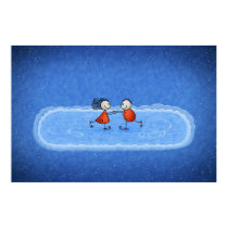 Christmas Ice Skating posters by vladstudio Christmas Ice Skating posters