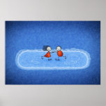 Christmas Ice Skating Poster