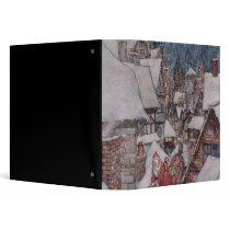 Christmas illustrations 3 ring binder
