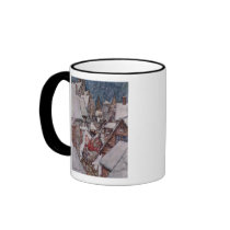 Christmas illustrations coffee mugs