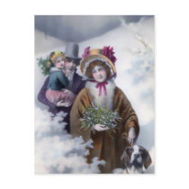 Christmas in Andover, Vintage Holiday Design Post Card