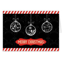 christmas, xmas, holidays, celebration, balls, swirls, arabesque, merry christmas, merry xmas, joy, joyful, star, snowflakes, Kort med brugerdefineret grafisk design