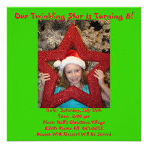 Christmas In July Birthday Theme Custom Invitation