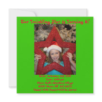 Christmas In July Birthday Theme Custom Invitation