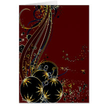 Christmas in red and gold Card
