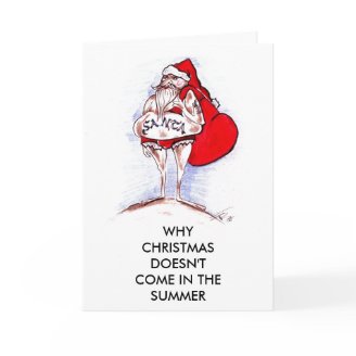 CHRISTMAS IN SUMMER GREETING CARD