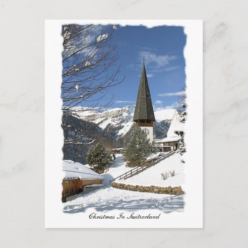 Christmas In Switzerland postcard