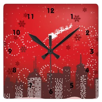 Christmas in the city customizable urban clocks