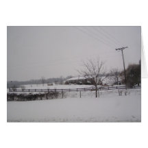 Christmas in the country greeting card