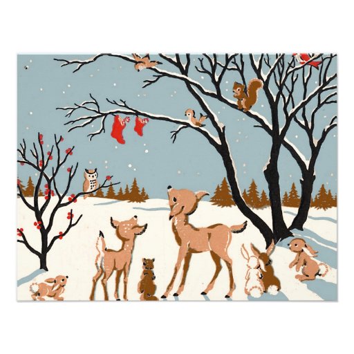 Christmas in the Woods Custom Invite