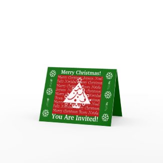 Christmas Invitation Notecard card