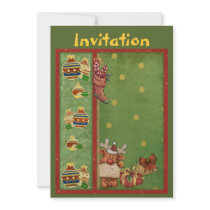 Christmas invitation with cute reindeer by Christmas_Store Christmas invitation with cute reindeer