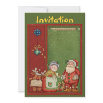 Christmas invitation with Mr. and Mrs. Santa by Christmas_Store Christmas invitation with Mr. and Mrs. Santa