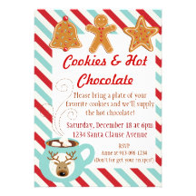 Christmas Invite - Hot Chocolate and Cookies