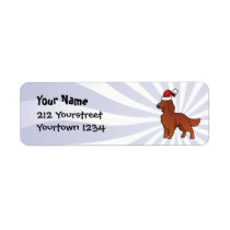 Christmas Irish / English / Gordon / R&W Setter Custom Return Address Labels