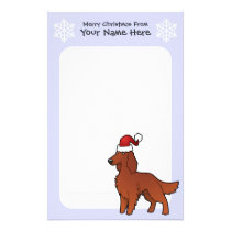 Christmas Irish / English / Gordon / R&W Setter Customized Stationery