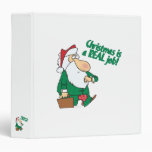 christmas is a real job santa in suit binder