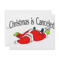Christmas Is Canceled Drunk Santa invitations