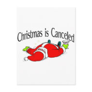 Christmas Is Canceled Santa postcard