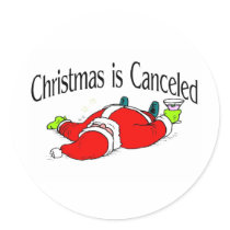 Christmas Is Canceled Santa Stickers