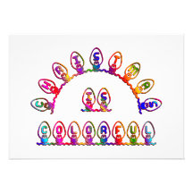 Christmas is Colorful Invitation