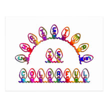 Christmas is Colorful Post Card