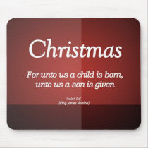 Christmas Isaiah 9-6 mousepads