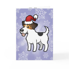 Christmas Jack Russell Terrier card