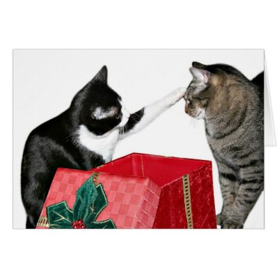 Christmas jealousy greeting card