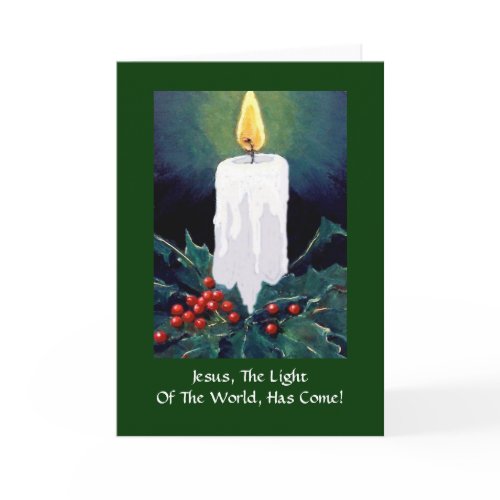 CHRISTMAS: JESUS, LIGHT, CANDLE: ART card